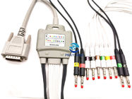 Nihon Kohden 10 / 12 Lead EKG Cable With Resistor Grabber / Banana 3m/10ft
