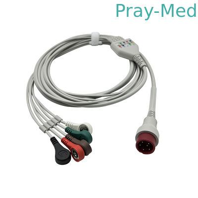 kaufen Ursprüngliches Kabel 6pin ECG für zoncare Kabelverschluß der Führungs-3/5 einteiliger ECG Online-Herstellung