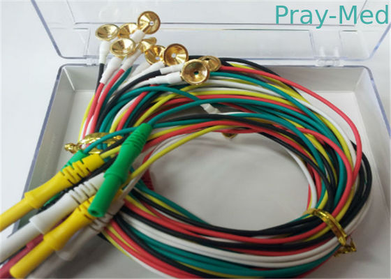 kaufen 1.5m TPU EEG Kabel mit Verbindungsstück der Vergolden-Kupfer-Elektroden-2.0mm Online-Herstellung