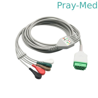 kaufen Medizinischer Wiederverwendbarer GE Marqutte Holter Recorder mit integriertem 5-Leadwires-EKG-Kabel mit Snap Online-Herstellung