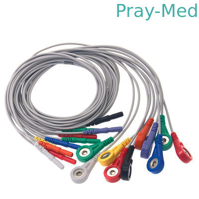 kaufen Geduldiges Kabel Holter Records 10 des Lärm-1,5 Führungs-TPU für Ecg-Maschine Online-Herstellung