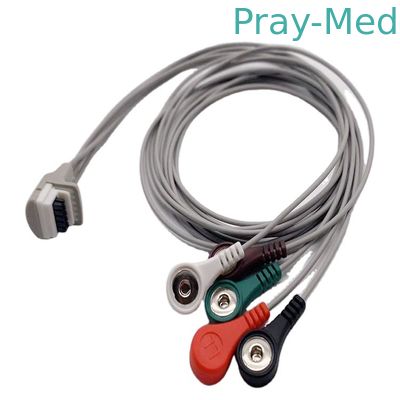 kaufen 3 des Kanal-5 kleine neu definierte Holter Recorder Führung Ecg-Kabel Mortara H3+ angewendet Online-Herstellung