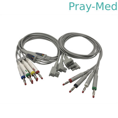 kaufen HP/HP-EKG Kabel mit 10 Anschlussleitungen 2 Pin Connector Grey Color 989803151651 Online-Herstellung