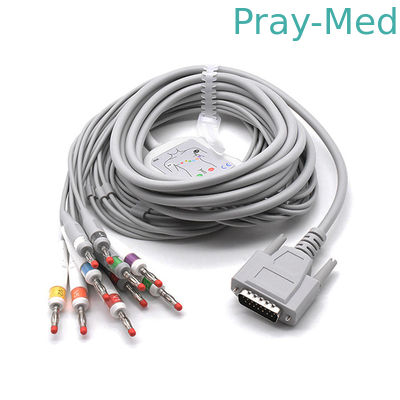 kaufen Nihon Kohden 10/12 führen EKG Kabel mit Widerstand-Grabscher/Banane 3m/10ft Online-Herstellung