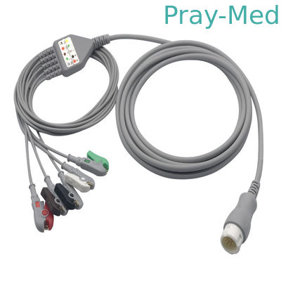 kaufen HP 12 Ecg-Kabel-einteilige Art Doppelt-Schild Führung Pin 5 strukturiert TPU-Jacke 3.6m Online-Herstellung