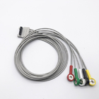 TPU Jacket BTL-08 5 Lead Holter Ecg Cable 102cm For 12 Channel