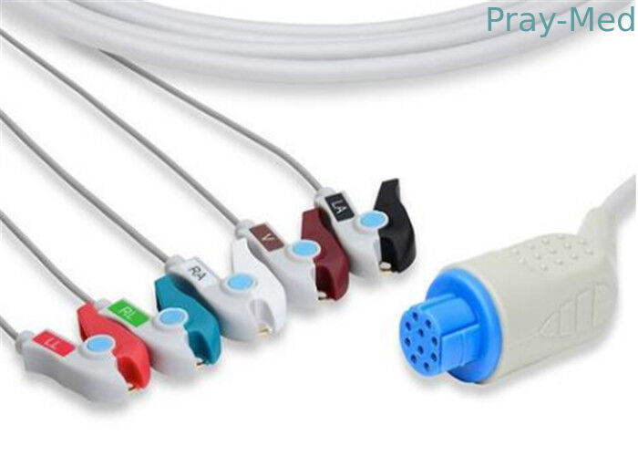 GE Datex Ohmeda Compatible ECG Cable – 10 Pin, 3 Leads Snap – Same Day Shipping