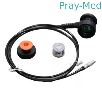 Original Drager 8606055 Medizinischer Sauerstoffsensor Gehäusehalter mit Kabel für Fabius