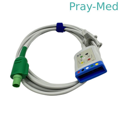 2.4m 12PIN GE ECG Stamm-Kabel 3 oder 5 Jackenmaterial der Führungs-TPU