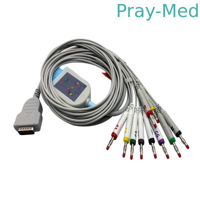 15 Pin Ekg Kabel Ein Stück 10 Leads mit Banane 4.0 Tpu Jacket 2029893-001
