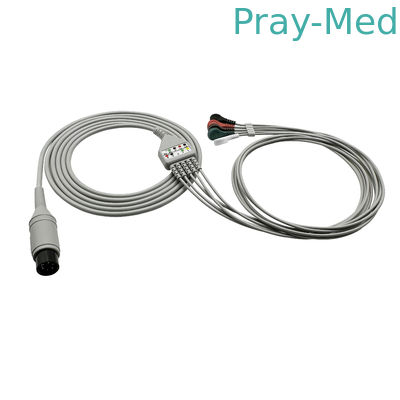Kompatibles Mindray-EKG-Stammkabel mit 6 Pins 3 oder 5 Leitungen Pm8000 Pm9000