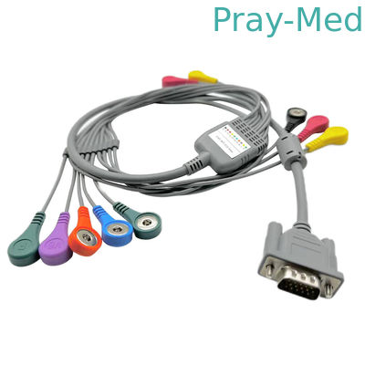 ECG-Blei-EKG-Holter-Überwachungssystemkabel für Changchun Digital 15 Pin Länge 0,9m