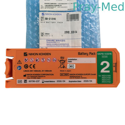 30V 1400mAh Akku Ersatz für Original Nihon Kohden Cardiolife 2100 AED SB-212VK