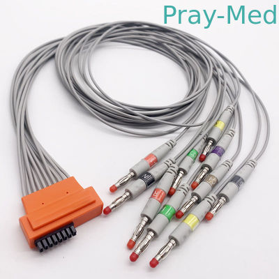 Kabel 0.9m Holter Cable Snap Connector Cardioline 10 Führungs-ECG