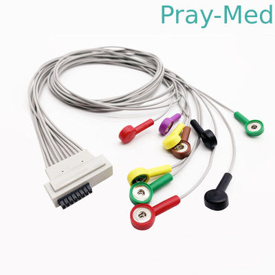 10 Leitungsdraht 0.9m Führung Cardioline ECG 16 Pin Banana Connector AHA/IEC