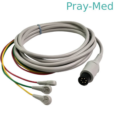 Original Nihon Kohden 6-Pin-Ein-Piece-EKG-Patientenkabel BJ-753P 3Lead 3,6m