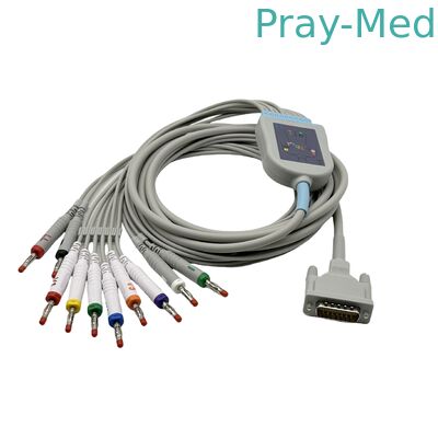 EKG Schiller Kabel AT1/2 mit langem Schraube DB 15 Durchmesser PIN-Verbindungsstück-5.0mm