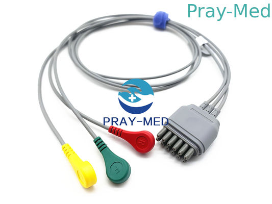 102cm Edan 3 Führung Ecg Holter Cable For Telemetry Transmitter IT20/IT20ES