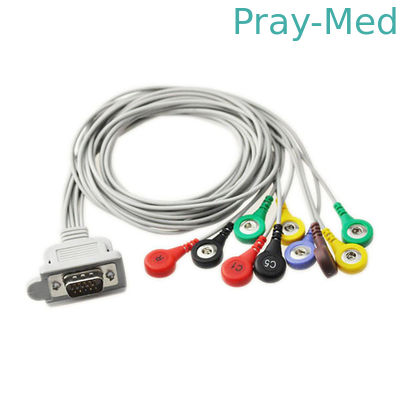 Führung EKG Holter Cable Snap Plug TPU 90cm ECG geduldiges Kabel-10
