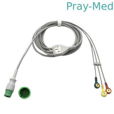 Runde 13 Pin Connector 3.6m 3 Kabel der Führungs-ECG für Mediana D500