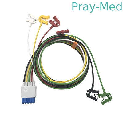 Länge 0.9m 5 Führung M1971A ECG geduldiges Kabel mit Jacke des Clip-TPU