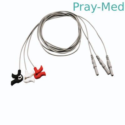 Keine sterilen 10 Führungen Gray Din Type Neonate Ecg verkabeln 3 Jacke ft TPU