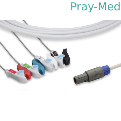 Geduldiges Kabel Petas 4 Führungs-ECG mit 6 Pin-Grabscher/Gewicht der Klemme0.7lb