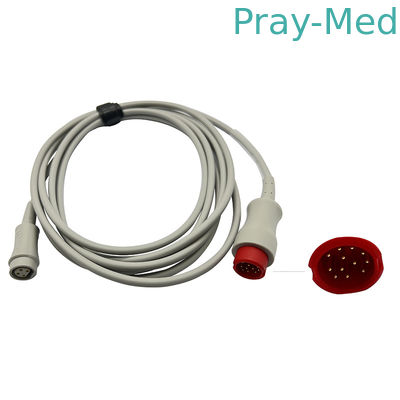 Mindray 12pin zu Adapter 4pin IBP verkabeln 3m Grey Latex Free TPU Jacken