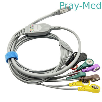 Führung Holter Cable ECG Jincomed 10 verkabeln graues Ende 0.9m des Verschluss-11pin