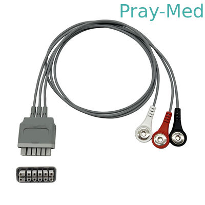 Mindray TM60/80 ECG Grau TPU 0.9m der Telemetrie-Anschlussleitungs-EY6511B